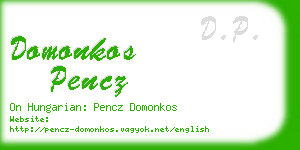 domonkos pencz business card